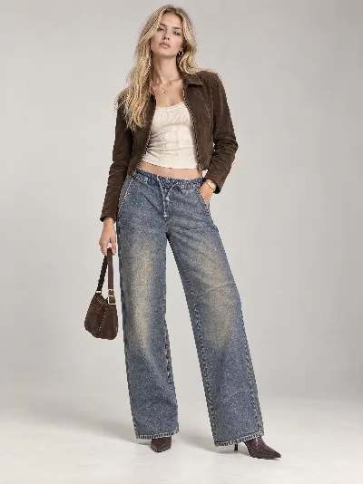 Damskie jeansy Wide Leg