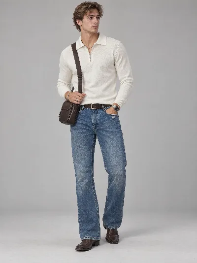 Męskie jeansy Bootcut – 100% bawełna