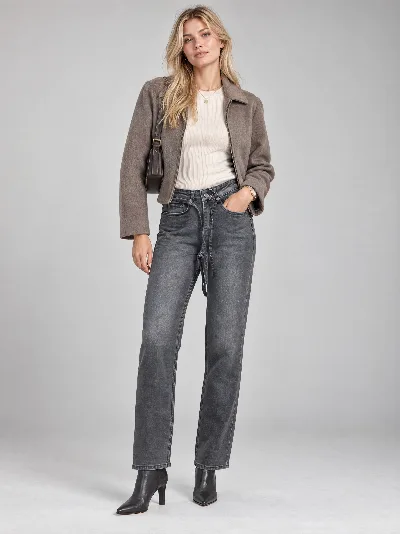Jeansy Straight Fit damskie wysoki stan