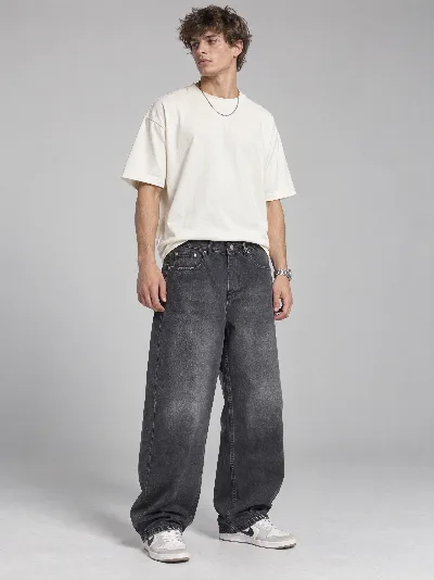 Męskie jeansy Skater Baggy – 100% bawełna