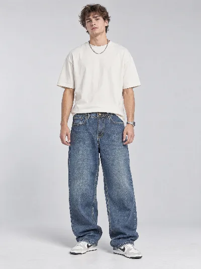 Męskie jeansy Skater Baggy – 100% bawełna