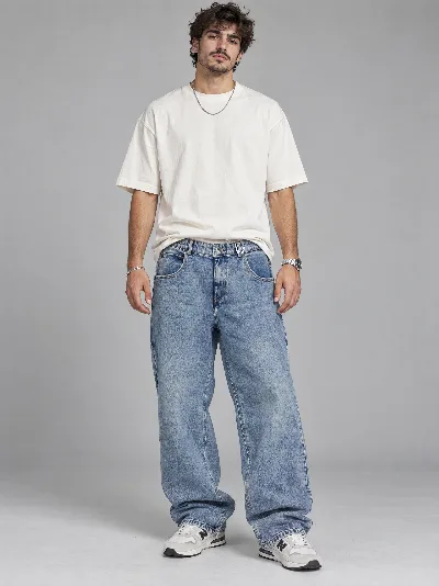 Męskie jeansy Skater Baggy – 100% bawełna