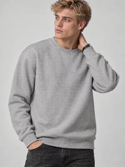 Men’s Regular Fit Sweatshirt – 3-Thread Brushed Fabric, 320 GSM