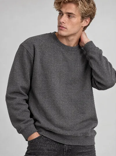 Men’s Regular Fit Sweatshirt – 3-Thread Brushed Fabric, 320 GSM