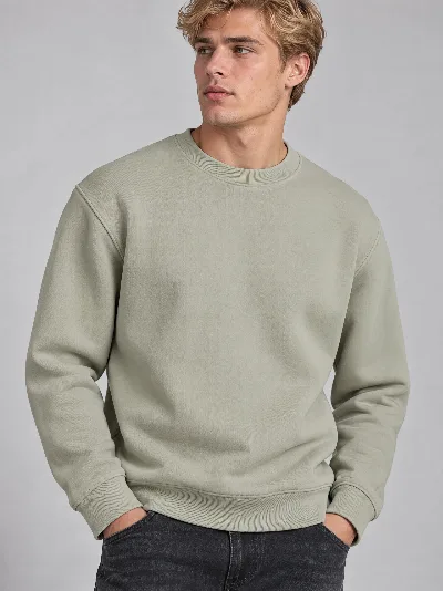Men’s Regular Fit Sweatshirt – 3-Thread Brushed Fabric, 320 GSM