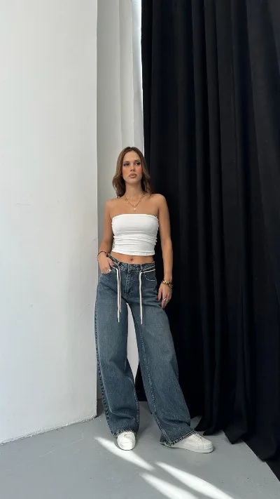 Damskie jeansy Wide Leg – wysoki stan