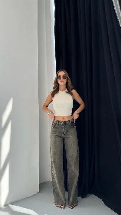 Damskie jeansy Wide Leg – wysoki stan